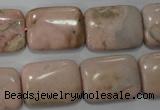 CRC306 15.5 inches 15*20mm rectangle Peru rhodochrosite beads