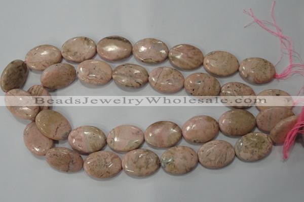 CRC307 15.5 inches 18*25mm oval Peru rhodochrosite beads