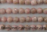 CRC451 15.5 inches 6mm faceted round Argentina rhodochrosite beads