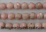 CRC453 15.5 inches 10mm faceted round Argentina rhodochrosite beads