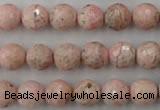 CRC454 15.5 inches 12mm faceted round Argentina rhodochrosite beads