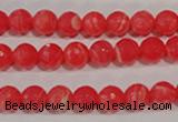 CRC512 15.5 inches 8mm faceted round synthetic rhodochrosite beads