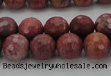 CRC804 15.5 inches 12mm faceted round Brazilian rhodochrosite beads