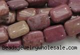 CRC81 15.5 inches 10*14mm rectangle rhodochrosite gemstone beads