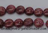 CRC813 15.5 inches 10mm flat round Brazilian rhodochrosite beads