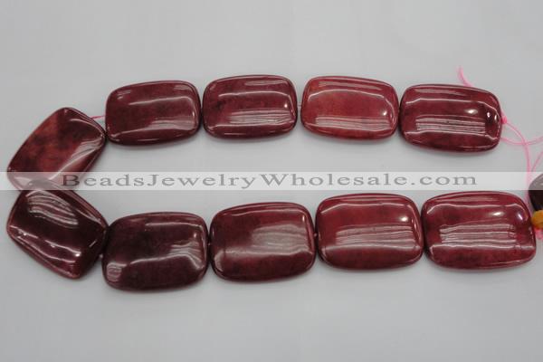 CRC827 15.5 inches 30*40mm rectangle Brazilian rhodochrosite beads