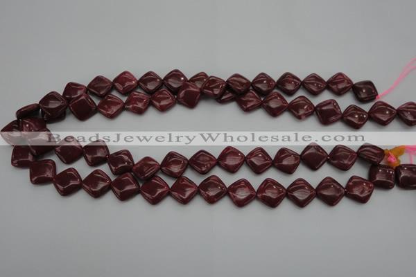 CRC840 15.5 inches 12*12mm diamond Brazilian rhodochrosite beads