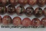 CRC915 15.5 inches 8mm round natural rhodochrosite beads