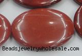 CRE14 16 inches 30*40mm oval natural red jasper beads wholesale