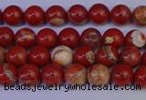 CRE300 15.5 inches 4mm round red jasper beads wholesale