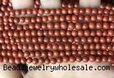 CRE350 15.5 inches 4mm round red jasper beads wholesale