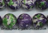 CRF07 15.5 inches 16mm round dyed rain flower stone beads wholesale