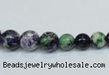 CRF10 15.5 inches multi sizes round dyed rain flower stone beads