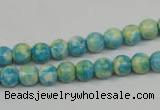 CRF101 15.5 inches 6mm round dyed rain flower stone beads wholesale