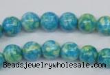 CRF102 15.5 inches 8mm round dyed rain flower stone beads wholesale