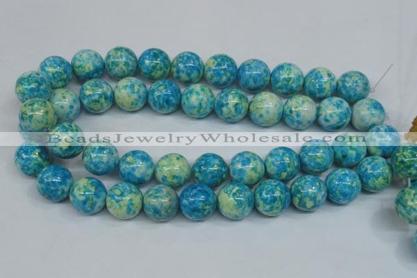 CRF107 15.5 inches 18mm round dyed rain flower stone beads wholesale