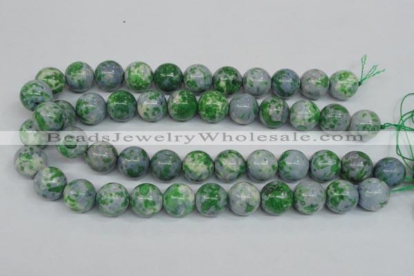 CRF156 15.5 inches 16mm round dyed rain flower stone beads wholesale