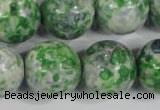 CRF158 15.5 inches 20mm round dyed rain flower stone beads wholesale