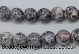 CRF282 15.5 inches 8mm round dyed rain flower stone beads