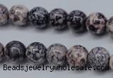 CRF283 15.5 inches 10mm round dyed rain flower stone beads