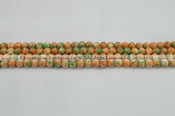 CRF308 15.5 inches 6mm round dyed rain flower stone beads wholesale