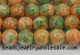 CRF310 15.5 inches 10mm round dyed rain flower stone beads wholesale