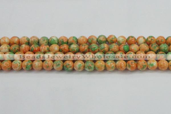 CRF312 15.5 inches 14mm round dyed rain flower stone beads wholesale