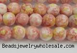 CRF315 15.5 inches 6mm round dyed rain flower stone beads wholesale