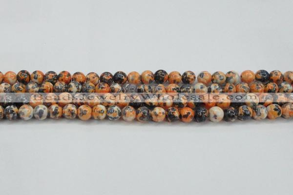 CRF323 15.5 inches 8mm round dyed rain flower stone beads wholesale