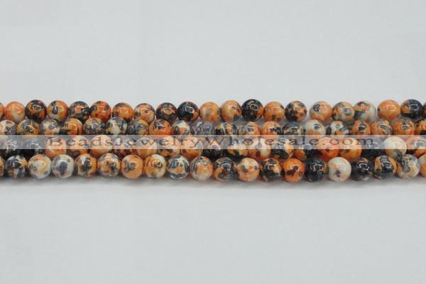 CRF324 15.5 inches 10mm round dyed rain flower stone beads wholesale