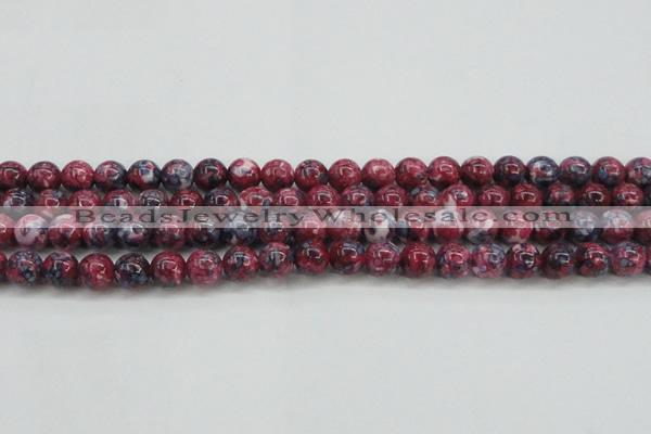 CRF345 15.5 inches 10mm round dyed rain flower stone beads wholesale