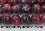 CRF346 15.5 inches 12mm round dyed rain flower stone beads wholesale