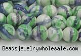 CRF388 15.5 inches 8mm round dyed rain flower stone beads wholesale