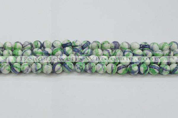 CRF390 15.5 inches 12mm round dyed rain flower stone beads wholesale