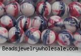 CRF407 15.5 inches 10mm round dyed rain flower stone beads wholesale