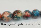 CRF41 15.5 inches multi sizes round dyed rain flower stone beads
