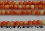 CRF437 15.5 inches 3mm round dyed rain flower stone beads wholesale