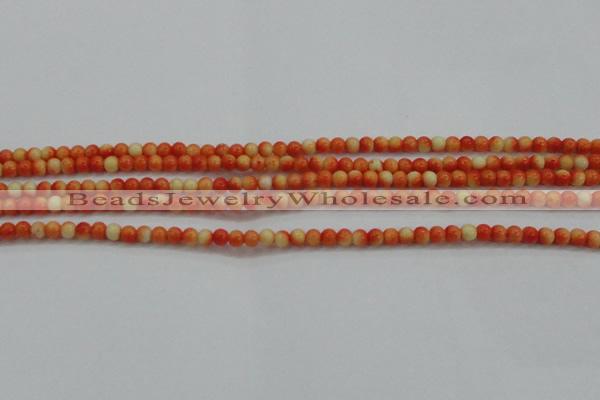 CRF437 15.5 inches 3mm round dyed rain flower stone beads wholesale