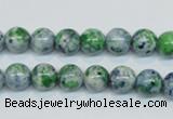 CRF44 15.5 inches 8mm round dyed rain flower stone beads wholesale