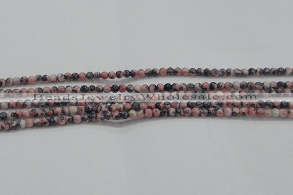 CRF445 15.5 inches 3mm round dyed rain flower stone beads wholesale