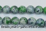 CRF45 15.5 inches 10mm round dyed rain flower stone beads wholesale