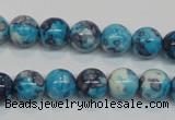 CRF58 15.5 inches 10mm round dyed rain flower stone beads wholesale