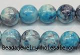 CRF60 15.5 inches 14mm round dyed rain flower stone beads wholesale