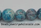 CRF65 15.5 inches multi sizes round dyed rain flower stone beads