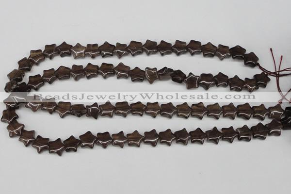 CRG05 15.5 inches 12*12mm star smoky quartz gemstone beads wholesale