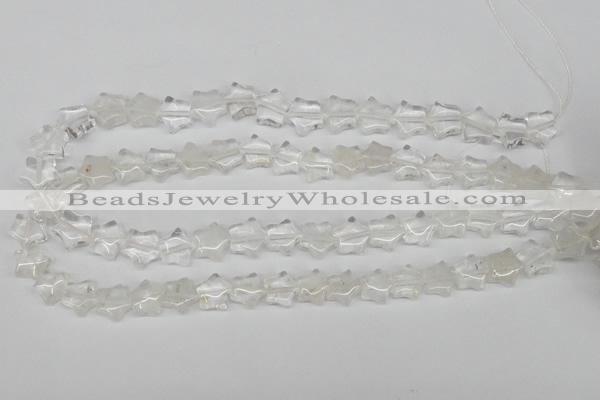 CRG08 15.5 inches 12*12mm star white crystal gemstone beads wholesale