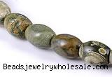 CRH01 8*10mm rice shape natural rhyolite stone beads Wholesale