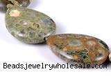 CRH04 flat teardrop natural rhyolite different sizes beads