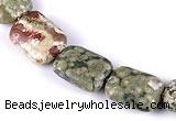 CRH07 different sizes rectangle natural rhyolite bead Wholesale