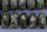 CRH120 15.5 inches 10*20mm faceted rondelle rhyolite gemstone beads